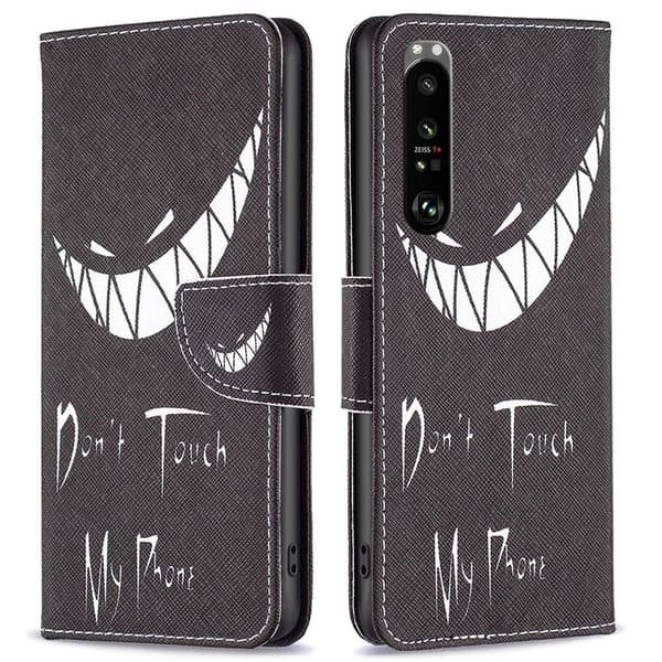 Wonderland Sony Xperia 1 III flip kuoret - Älä Koske Puhelimeeni