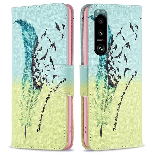 Wonderland Sony Xperia 5 III flip etui - Fjer