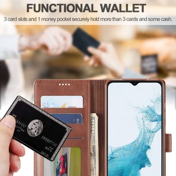 LC.IMEEKE Samsung Galaxy A23 flip etui - Sølv/Grå