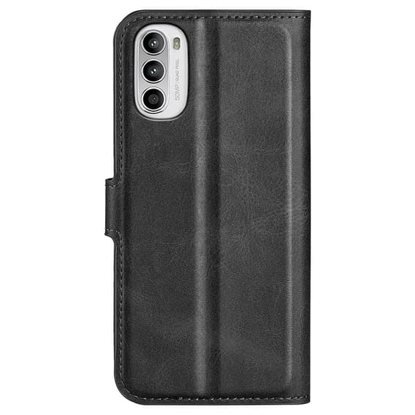 Hållbart konstläder Motorola Moto G52 / Motorola Moto G82 fodral med plånbok - Svart