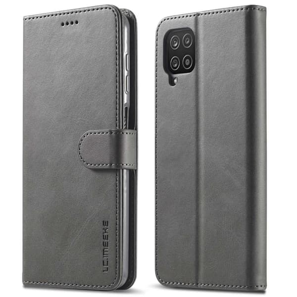 LC.Imeeke läder Samsung Galaxy M33 5G fodral - Silver/Grå