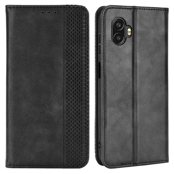 Bofink Vintage Samsung Galaxy Xcover 6 Pro nahkakotelo - Musta