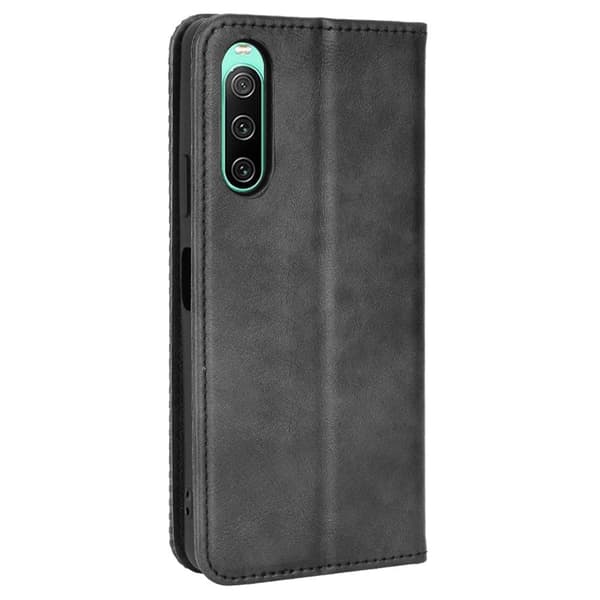 Bofink Vintage läder Sony Xperia 10 IV fodral - Svart