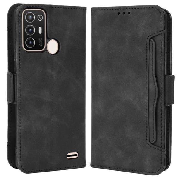 Modernt ZTE Blade A52 fodral med plånbok - Svart