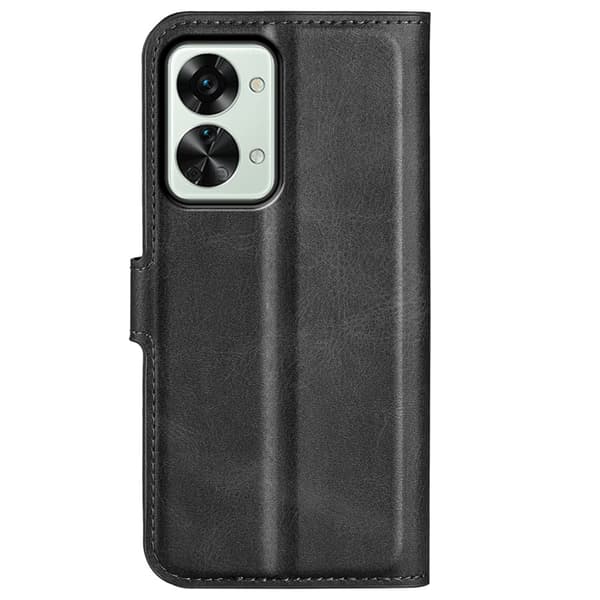 Hållbart konstläder OnePlus Nord 2T fodral med plånbok - Svart