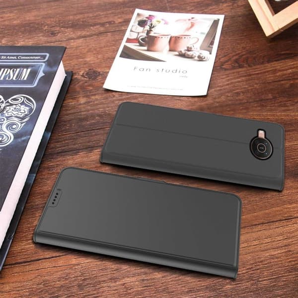 Smidigt och tunt PU-läder Nokia X10 fodral - Svart