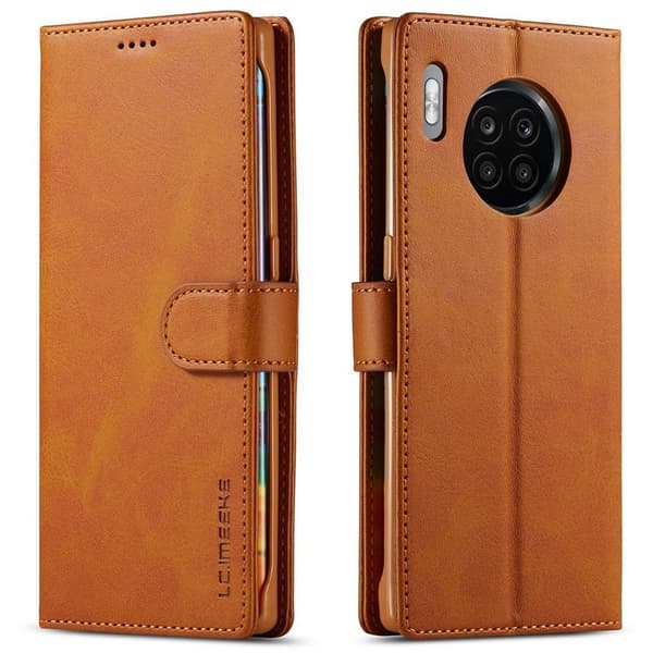 LC.Imeeke läder Honor 50 Lite / Huawei Nova 8i fodral - Gul