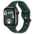 Miniatyrbild 1 av 2: Apple Watch (41 mm) klockarmband i silikon med söt katt-tass - Olivgrön