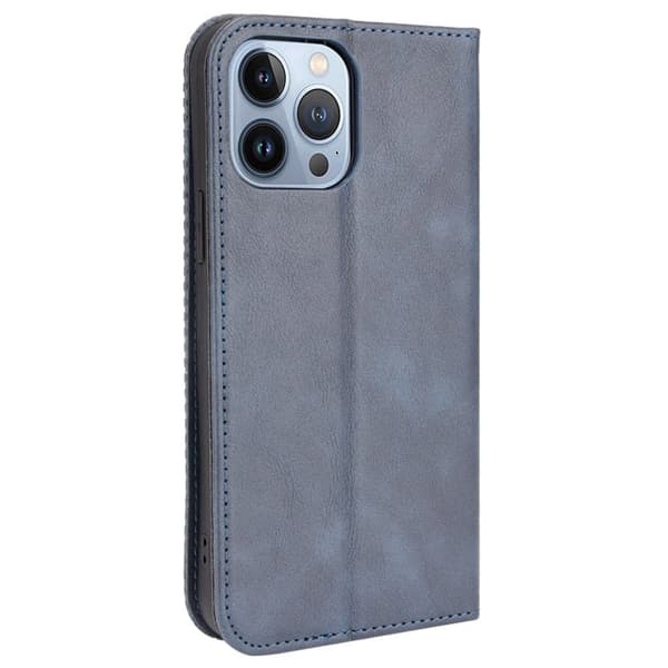 Bofink Vintage läder iPhone 14 fodral - Blå