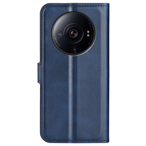 Hållbart konstläder Xiaomi 12S Ultra fodral med plånbok - Blå