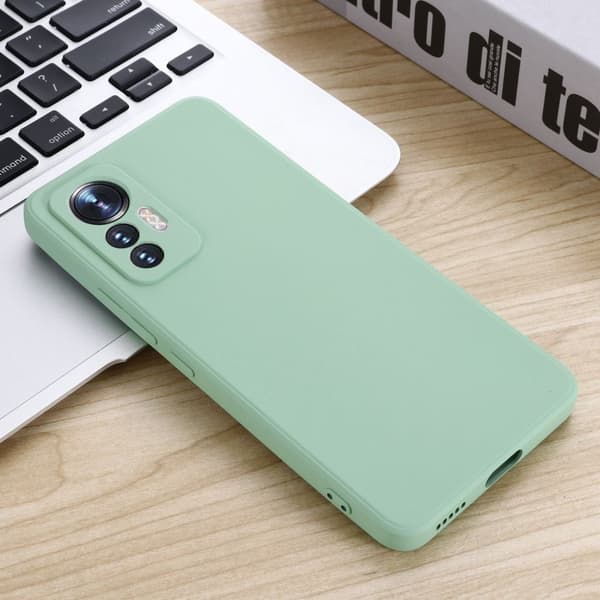 Matt Xiaomi 12 Lite skal av flytande silikon - Grön