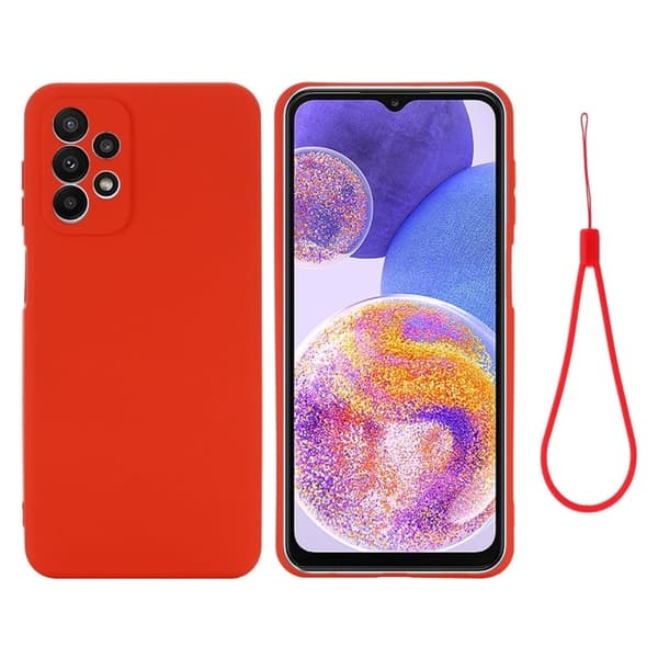 Matt Samsung Galaxy A23 skal av flytande silikon - Röd