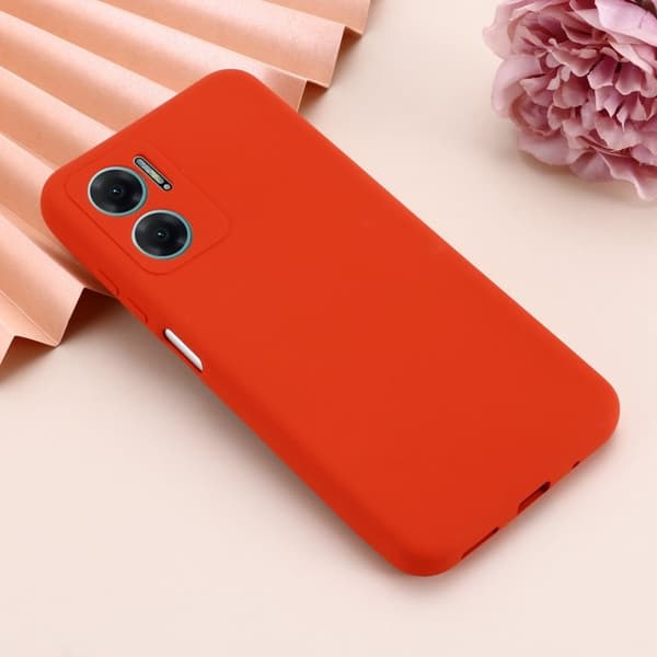 Matt Xiaomi Redmi 10 skal av flytande silikon - Röd