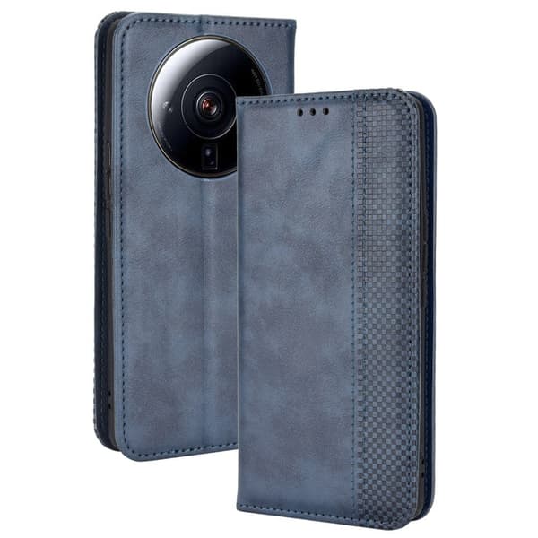 Bofink Vintage läder Xiaomi 12S Ultra fodral - Blå