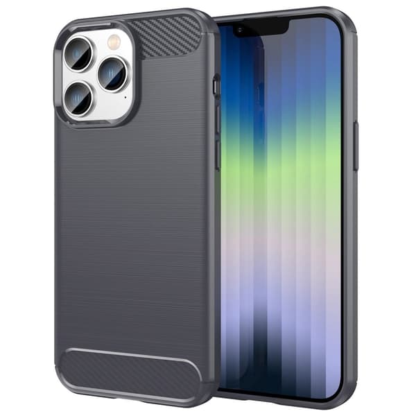 Carbon Flex iPhone 14 Pro skal - Silver/Grå