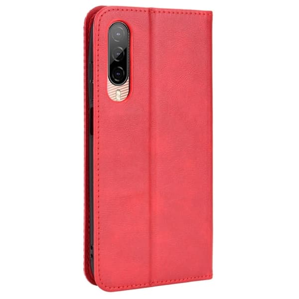 Bofink Vintage läder HTC Desire 22 Pro fodral - Röd