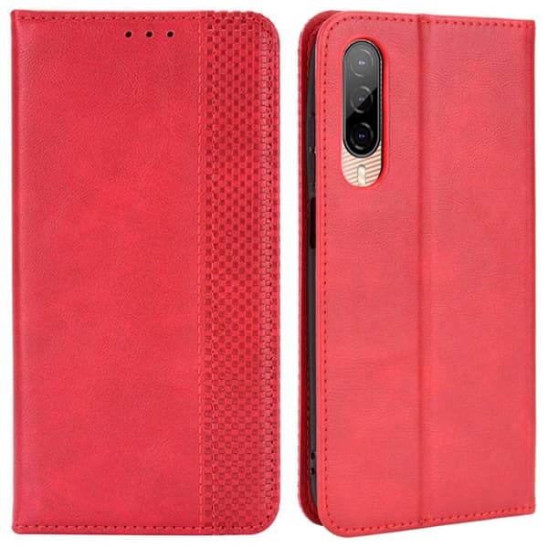 Bofink Vintage läder HTC Desire 22 Pro fodral - Röd