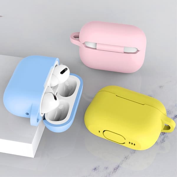 AirPods Pro 2 silikonfodral med spänne - Mjölk Te