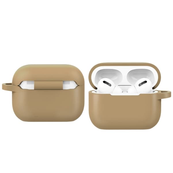 AirPods Pro 2 silikonfodral med spänne - Mjölk Te