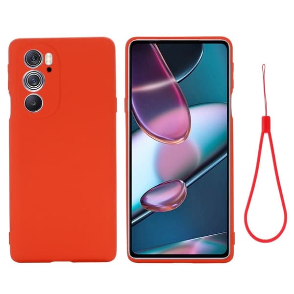 Matt Motorola Edge 30 Pro skal av flytande silikon - Röd