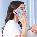 Miniatyrbillede 2 af 2: Marble Mønstret Cover med Ring Holder til Samsung Galaxy A13 4G - Milky Way Marmor Blue