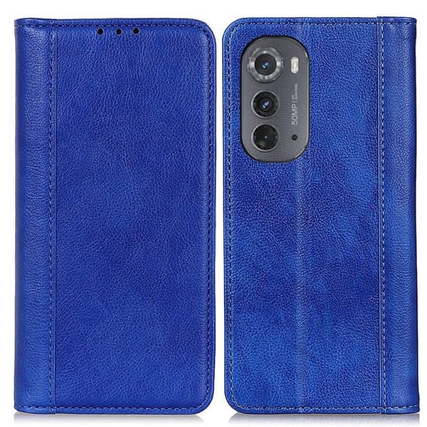 Äkta läder Motorola Moto Edge 2022 fodral med magnetisk stängning