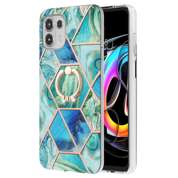 Marmormotiv Motorola Edge 20 Lite skal - Grön