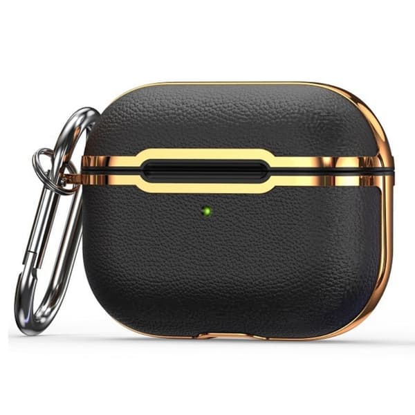 AirPods Pro 2 elektropläteringsfodral med spänne - Svart / Guld