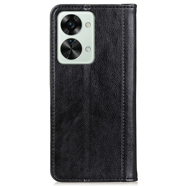 Äkta läder OnePlus Nord 2T fodral med magnetisk stängning