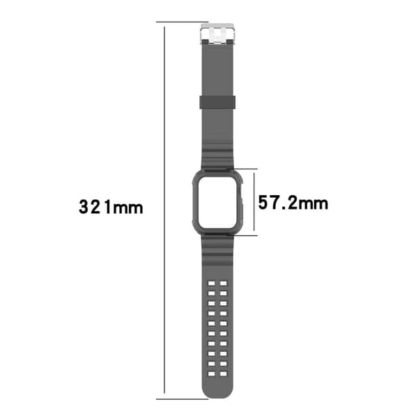 Apple Watch Series 8 (41mm) klockarmband i klar silikon med fodral - Grön