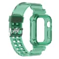Miniatyrbild 1 av 2: Apple Watch Series 8 (41mm) klockarmband i klar silikon med fodral - Grön