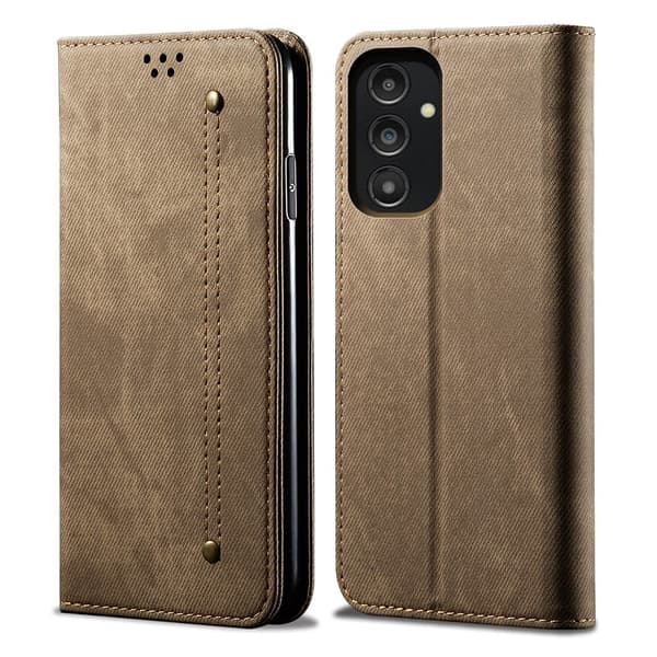 Jeans Samsung Galaxy A14 fodral - Brun