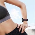 Miniatyrbild 2 av 2: Silikonarmband med silverspänne för Garmin Forerunner-klocka - Svart / Ros