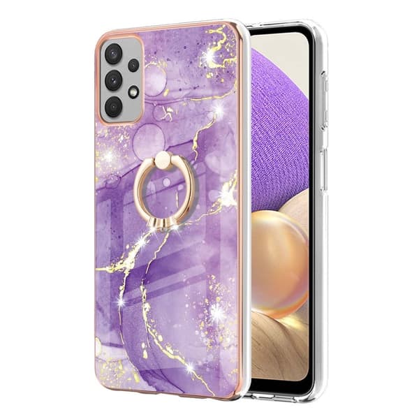 Marmormotiv Samsung Galaxy A73 skal - Lila Marmordimma