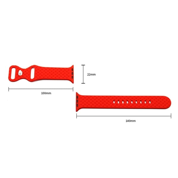 Apple Watch Series 8 (41mm) klockarmband i silikon med vävd textur - Grå