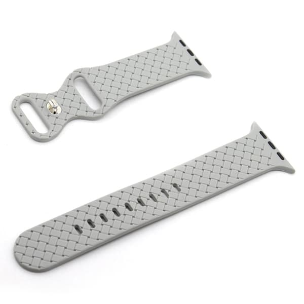 Apple Watch Series 8 (41mm) klockarmband i silikon med vävd textur - Grå