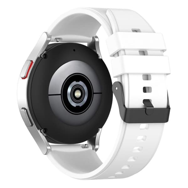 20 mm universal klockarmband i silikon - Vit