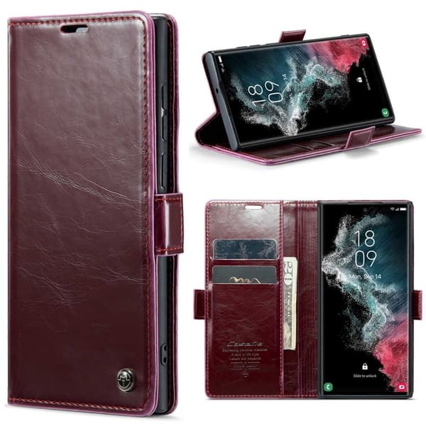 CaseMe lent Samsung Galaxy S22 Ultra fodral - Röd