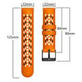 Miniatyrbild 2 av 2: 22 mm universellt dubbelfärgat klockarmband i silikon med fem rader av hål - Lime / Svart