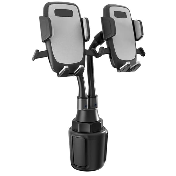 Universal telefonhållare med dubbla clips - Svart