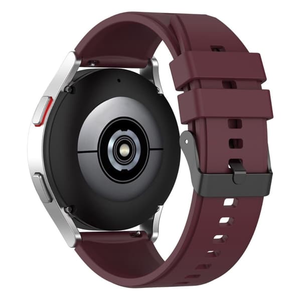 20 mm universal klockarmband i silikon - Vinröd