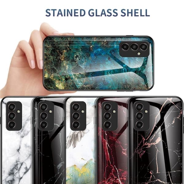 Fantasy Marmor Samsung Galaxy M13 4G skal - Blodröd Marmor