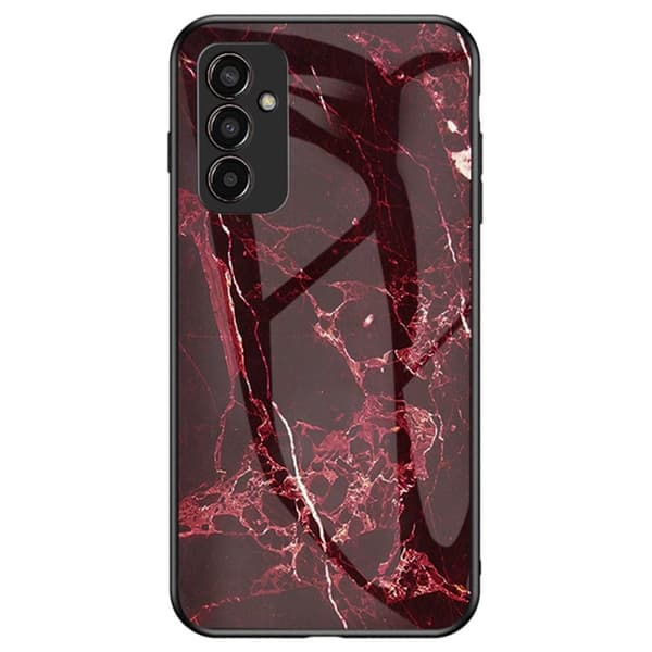 Fantasy Marmor Samsung Galaxy M13 4G skal - Blodröd Marmor