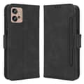 Miniatyrbillede 1 af 2: Stilfuldt Læder Etui med Pung til Motorola Moto G32 - Sort