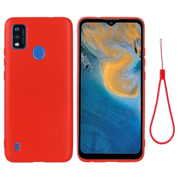 Matte Liquid silikone cover til ZTE Blade A51 - Rød