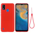 Miniatyrbillede 1 af 2: Matte Liquid silikone cover til ZTE Blade A51 - Rød