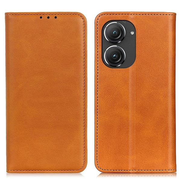 Äkta läder Asus Zenfone 9 fodral - Brun