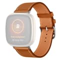 Miniatyrbild 1 av 2: Fitbit Sense 2 / Versa 4 klockarmband i äkta läder med sömmar - Brun