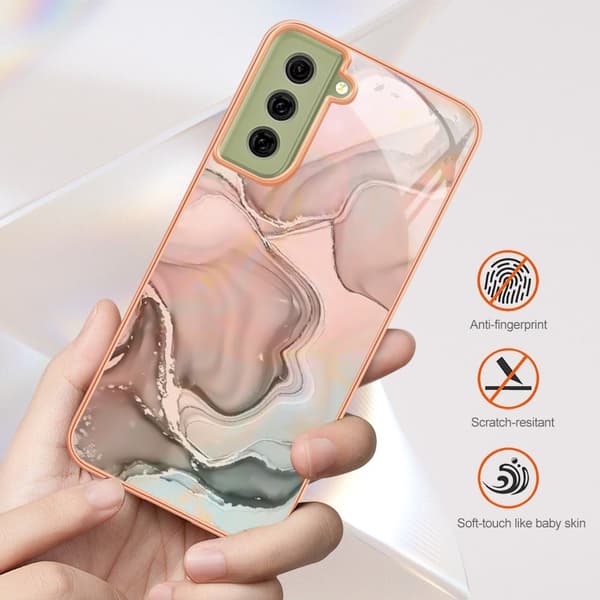 Marmormotiv Samsung Galaxy S21 FE skal - Ros