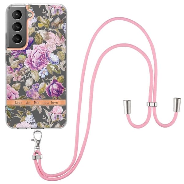 Slim och Hållbar Mjukskal med Handledsband till Samsung Galaxy S23 - Hc006 Lila Pion